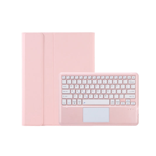 For Xiaomi Redmi Pad Pro 12.1 A0N11-A Detachable Bluetooth Keyboard TPU Lambskin Leather Tablet Case with Touchpad(Pink White) - Xiaomi Keyboard by buy2fix | Online Shopping UK | buy2fix