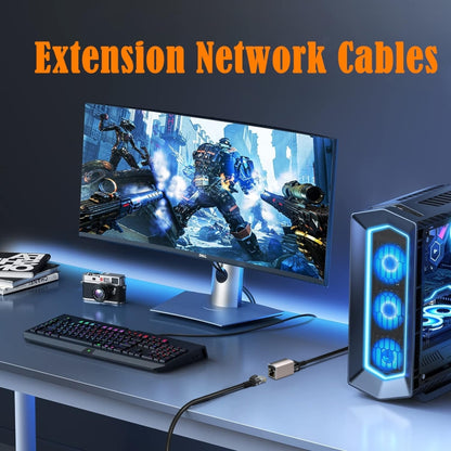 10Gbps RJ45 Female to Female in Line Coupler Cat8 / Cat7 / Cat6 / Cat5 Ethernet Cable Extender Adapter by buy2fix