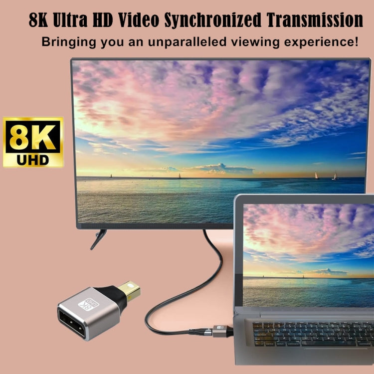 8K 60Hz Male Mini Displayport to Female Displayport Adapter DP Converter by buy2fix