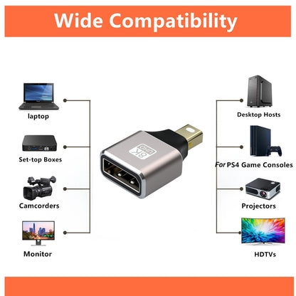 8K 60Hz Male Displayport to Female Mini Displayport Adapter DP Converter by buy2fix