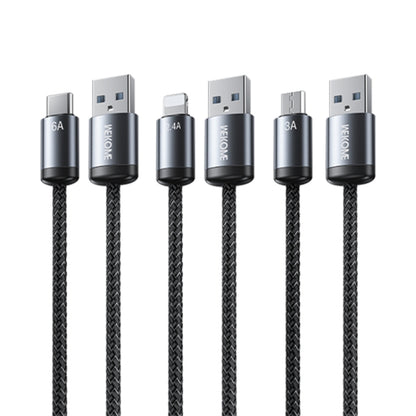 WK WDC-32a Raython Gen2 1m 6A USB to Type-C Fast Charging Data Cable(Black) - USB-C & Type-C Cable by WK | Online Shopping UK | buy2fix