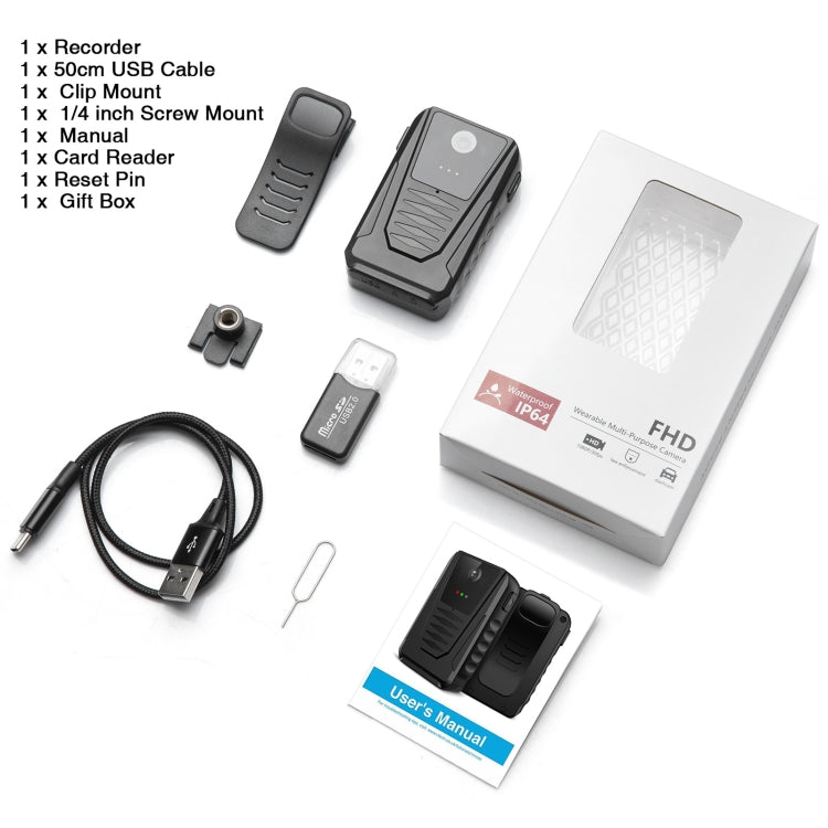 870B 1080P Portable Multifunctional Wearable Camera(Black) - Mini Camera by buy2fix | Online Shopping UK | buy2fix