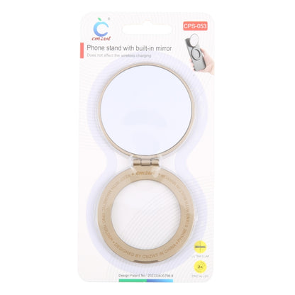 CPS-053 Magnetic Folding Phone Ring Holder with Mirror(Gold) - Ring Holder by buy2fix | Online Shopping UK | buy2fix