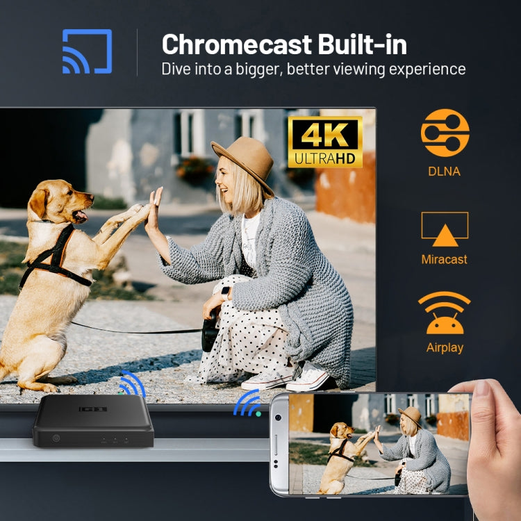 G1 Cortex-A55 Android 11 Quad-core CPU 4K HD Internet Set-top Box with Remote Control, 4GB+32GB(US Plug) - Others by buy2fix | Online Shopping UK | buy2fix