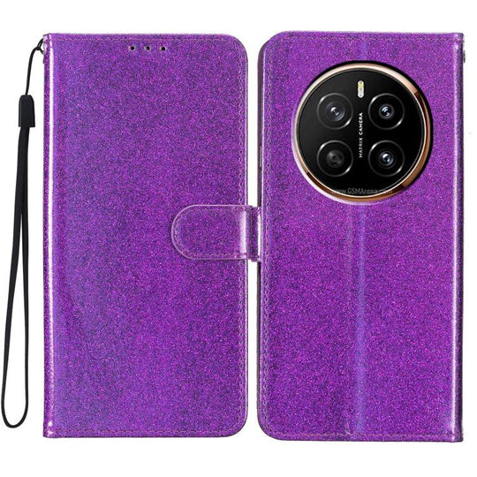 For Honor Magic7 Pro Glitter Powder Flip Leather Phone Case(Purple)