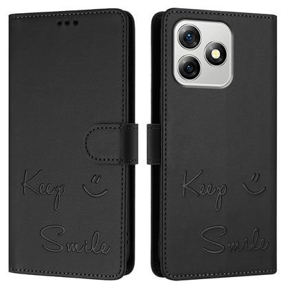 For Ulefone Note 18 Ultra 5G Smile Embossing RFID Leather Phone Case(Black) by buy2fix