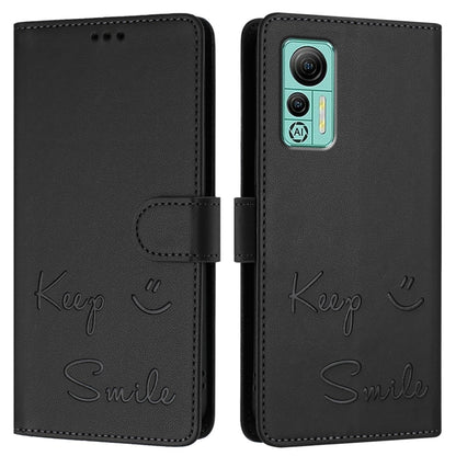 For Ulefone Note 14 Smile Embossing RFID Leather Phone Case(Black) by buy2fix