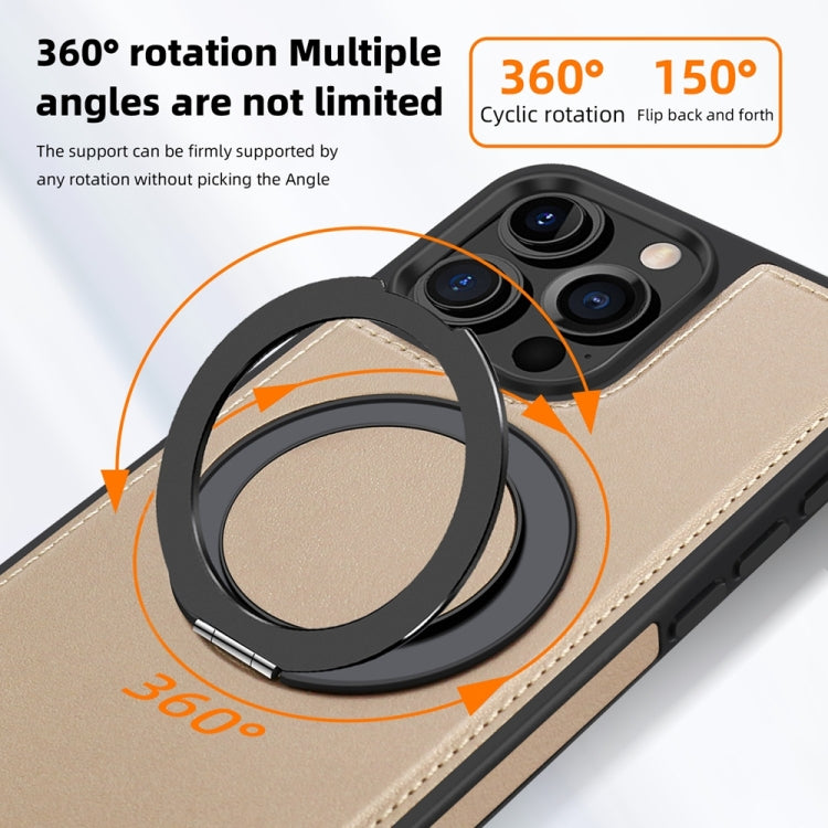 For iPhone 16 Pro Yashi 360 Degree Rotating MagSafe Holder Phone Case(Desert Gold) - iPhone 16 Pro Cases by buy2fix | Online Shopping UK | buy2fix
