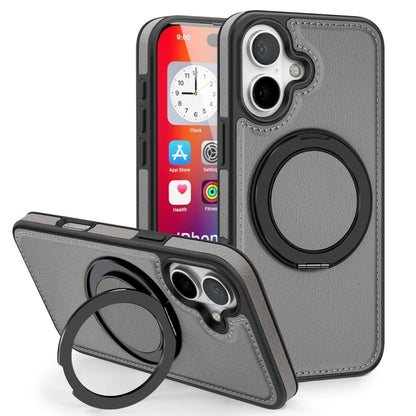 For iPhone 16 Yashi 360 Degree Rotating MagSafe Holder Phone Case(Grey) by buy2fix