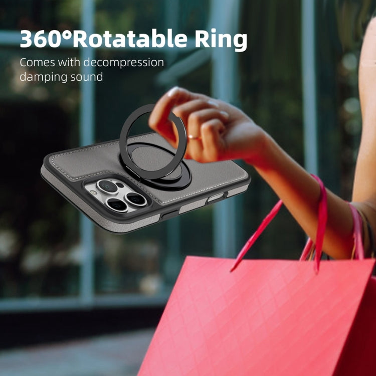 For iPhone 16 Yashi 360 Degree Rotating MagSafe Holder Phone Case(Grey) by buy2fix