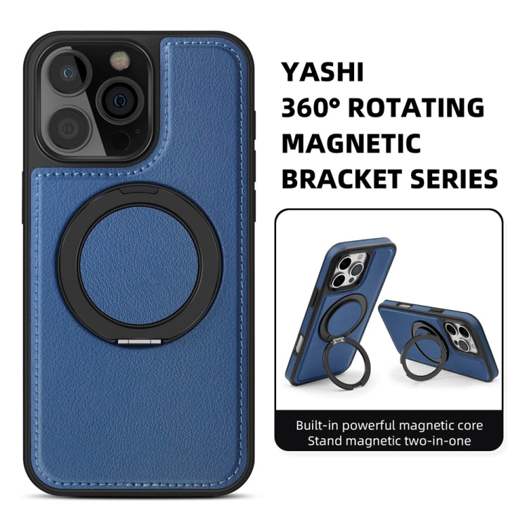 For iPhone 16 Yashi 360 Degree Rotating MagSafe Holder Phone Case(Blue) by buy2fix