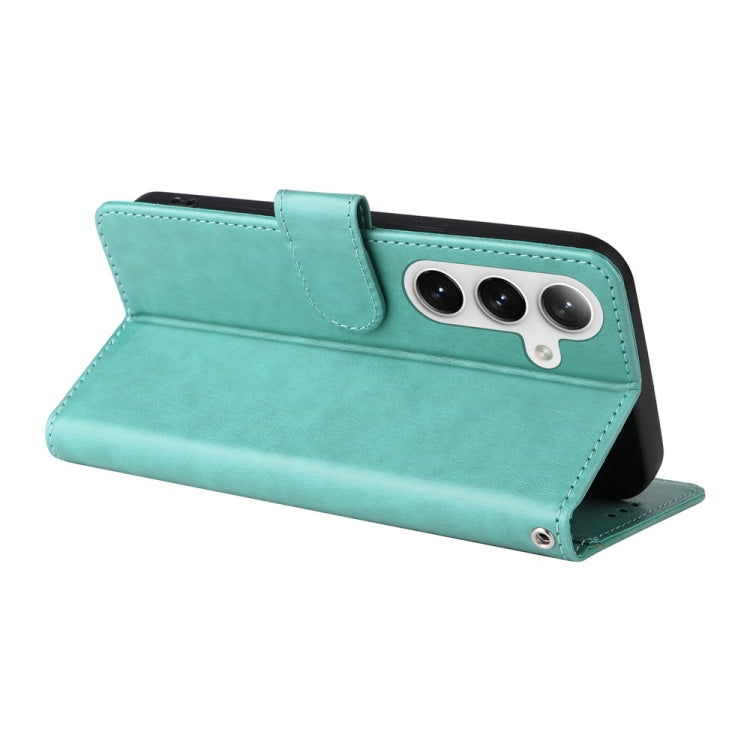 For Samsung Galaxy S25+ 5G Embossed Butterfly Flowers Leather Phone Case(Green) by buy2fix