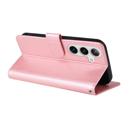 For Samsung Galaxy S25+ 5G Embossed Butterfly Flowers Leather Phone Case(Rose Gold) by buy2fix