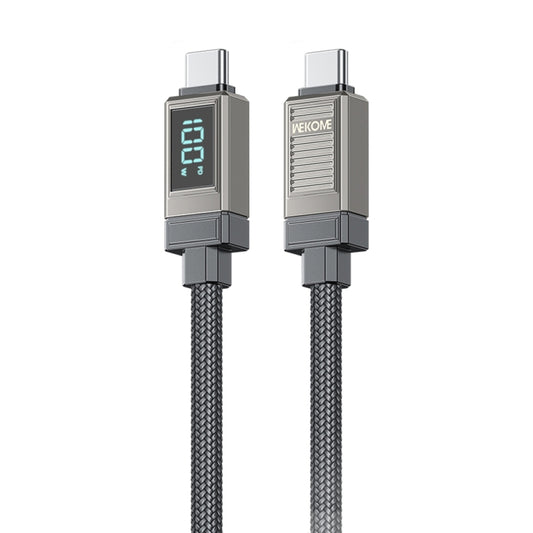 WK WDC-41 Smart Digital Display 1.2m 100W Type-C to Type-C Fast Charging Data Cable(Black Grey) - USB-C & Type-C Cable by WK | Online Shopping UK | buy2fix