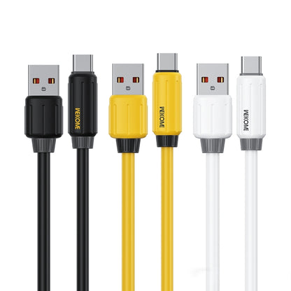 WK WDC-27a Elastic Genuine Silicone 1m 66W USB to Type-C Fast Charging Data Cable(White) - USB-C & Type-C Cable by WK | Online Shopping UK | buy2fix