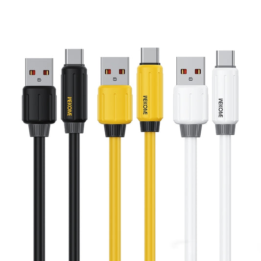 WK WDC-27a Elastic Genuine Silicone 1m 66W USB to Type-C Fast Charging Data Cable(Black) - USB-C & Type-C Cable by WK | Online Shopping UK | buy2fix