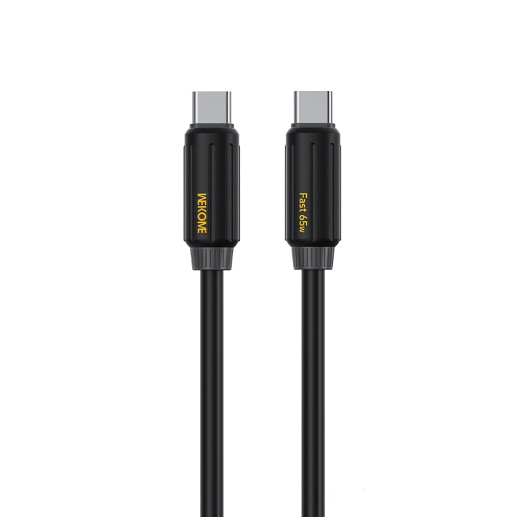 WK WDC-28 Elastic Genuine Silicone 1m PD65W Type-C to Type-C Fast Charging Data Cable(Black) - USB-C & Type-C Cable by WK | Online Shopping UK | buy2fix