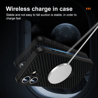 For iPhone Air Carbon Fiber MagSafe 360 Degree Rotating Holder Phone Case(Black) - iPhone Air Cases by buy2fix | Online Shopping UK | buy2fix