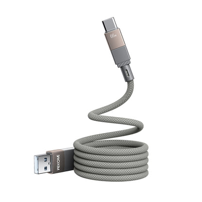 WK WDC-45 Magneto Series 1m 66W USB to Type-C Fast Charging Magnetic Data Cable(Grey) - USB-C & Type-C Cable by WK | Online Shopping UK | buy2fix