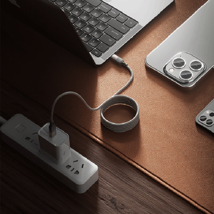 WK WDC-45 Magneto Series 1m 66W USB to Type-C Fast Charging Magnetic Data Cable(Grey) - USB-C & Type-C Cable by WK | Online Shopping UK | buy2fix