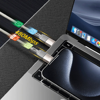 WK WDC-45 Magneto Series 1m 66W USB to Type-C Fast Charging Magnetic Data Cable(Grey) - USB-C & Type-C Cable by WK | Online Shopping UK | buy2fix