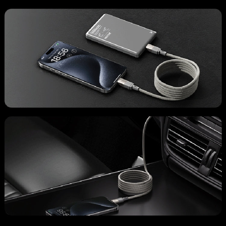 WK WDC-45 Magneto Series 1m 66W USB to Type-C Fast Charging Magnetic Data Cable(Grey) - USB-C & Type-C Cable by WK | Online Shopping UK | buy2fix