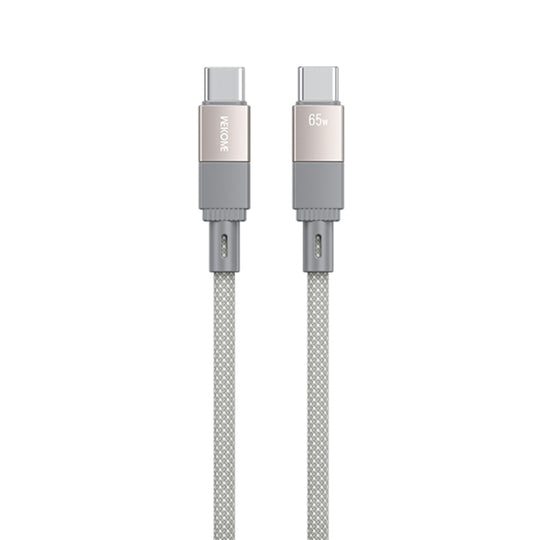 WK WDC-46 Magneto Series 1m 65W Type-C to Type-C Fast Charging Magnetic Data Cable(Grey)