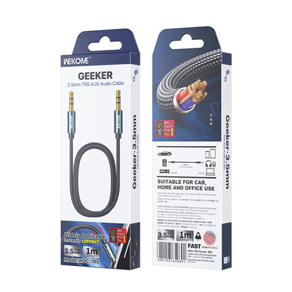 WK WDC-195 1m Geeker 3.5mm TRS AUX Audio Cable(Tarnish) - Cable & Splitter by WK | Online Shopping UK | buy2fix
