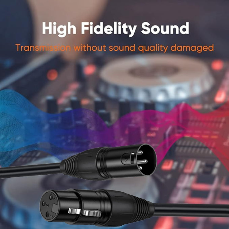 XLR 3 Pin Female to RJ45 Male Network Extension Cable for DMX-CON Controller Series, Length: 30cm(Black) by buy2fix