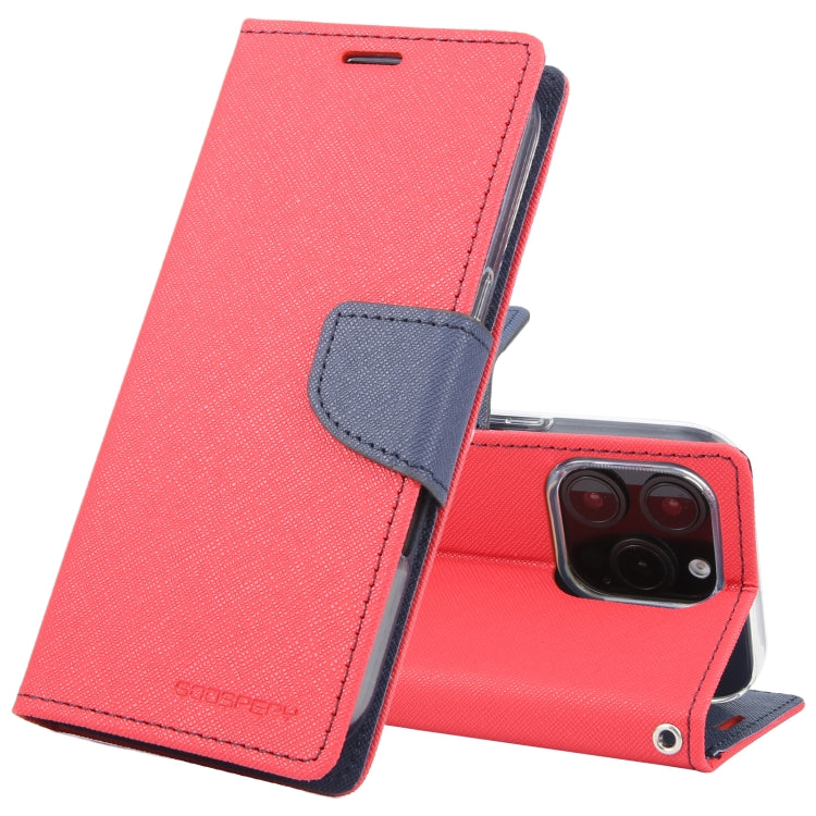 For iPhone 16 Pro Max GOOSPERY FANCY DIARY Cross Texture Leather Phone Case(Red) by GOOSPERY