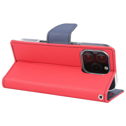 For iPhone 16 Pro Max GOOSPERY FANCY DIARY Cross Texture Leather Phone Case(Red) by GOOSPERY