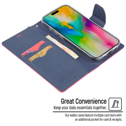 For iPhone 16 Plus GOOSPERY FANCY DIARY Cross Texture Leather Phone Case(Navy Blue) by GOOSPERY