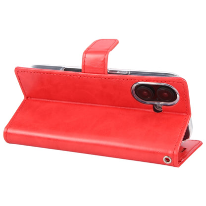 For iPhone 16 Plus GOOSPERY BLUE MOON Crazy Horse Texture Leather Phone Case(Red) by GOOSPERY