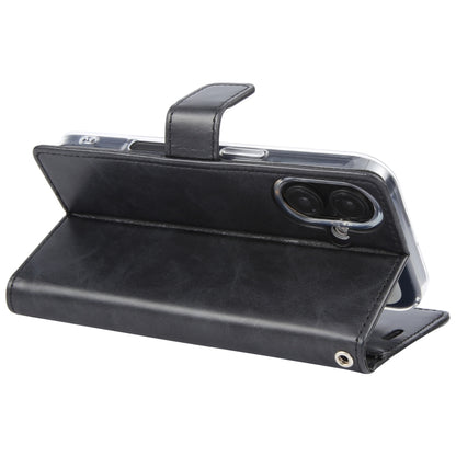 For iPhone 16 GOOSPERY BLUE MOON Crazy Horse Texture Leather Phone Case(Black) by GOOSPERY