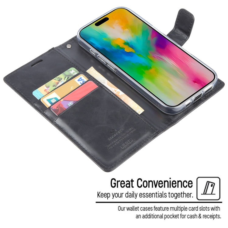 For iPhone 16 Pro Max GOOSPERY BLUE MOON Crazy Horse Texture Leather Phone Case(Mint Green) by GOOSPERY