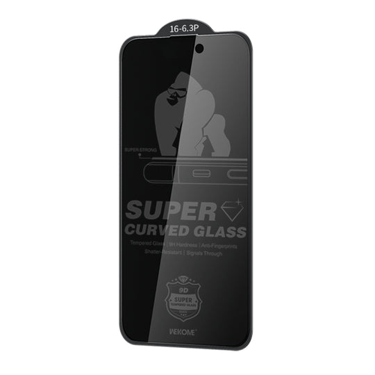 For iPhone 16 Pro WK WTP-092 King Kong 6D Curved 28 Degree Privacy Tempered Glass Film