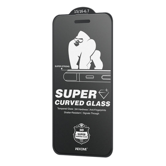 For iPhone 16 Plus / 15 Plus WK WTP-094 King Kong 6D Curved Frosted Tempered Glass Film