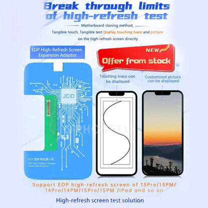 JCID EDP High-Refresh Screen Expansion Adaptor For iPhone/iPad - Test Tools by JCID | Online Shopping UK | buy2fix