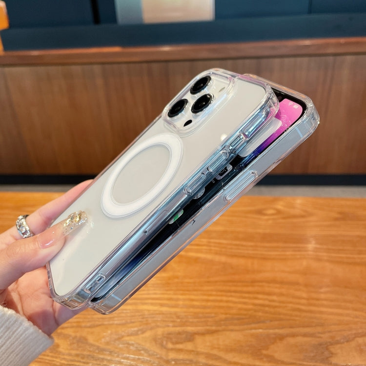 For iPhone 16 Plus Clear Acrylic TPU MagSafe Phone Case(Transparent) - iPhone 16 Plus Cases by buy2fix | Online Shopping UK | buy2fix