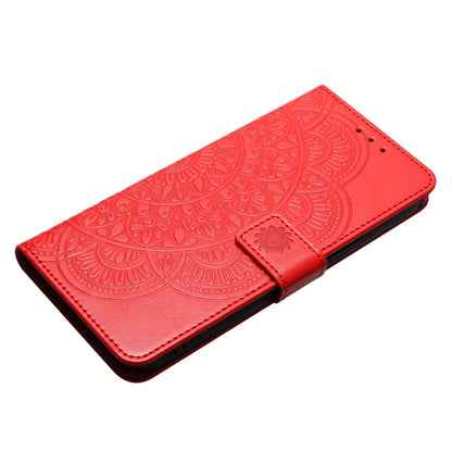 For iPhone 16 Pro Flower Embossed Leather Phone Case(Red) by buy2fix