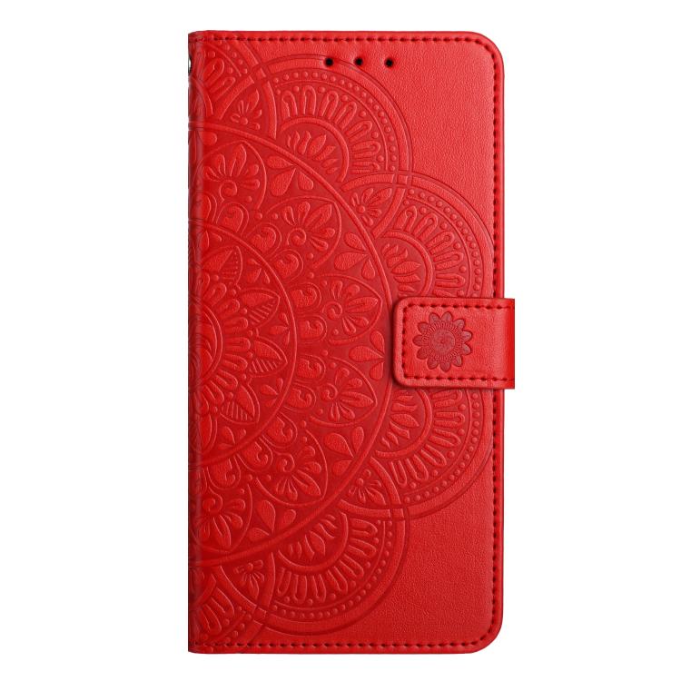 For iPhone Air Flower Embossed Leather Phone Case(Red) - iPhone Air Cases by buy2fix | Online Shopping UK | buy2fix
