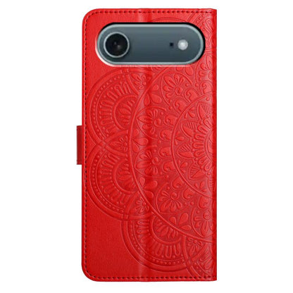 For iPhone Air Flower Embossed Leather Phone Case(Red) - iPhone Air Cases by buy2fix | Online Shopping UK | buy2fix