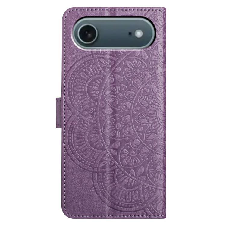 For iPhone Air Flower Embossed Leather Phone Case(Purple) - iPhone Air Cases by buy2fix | Online Shopping UK | buy2fix