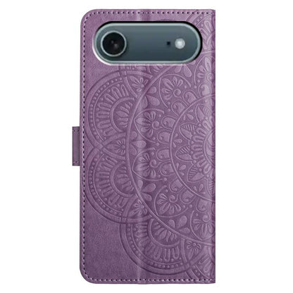 For iPhone Air Flower Embossed Leather Phone Case(Purple) - iPhone Air Cases by buy2fix | Online Shopping UK | buy2fix