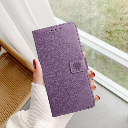 For iPhone Air Flower Embossed Leather Phone Case(Purple) - iPhone Air Cases by buy2fix | Online Shopping UK | buy2fix