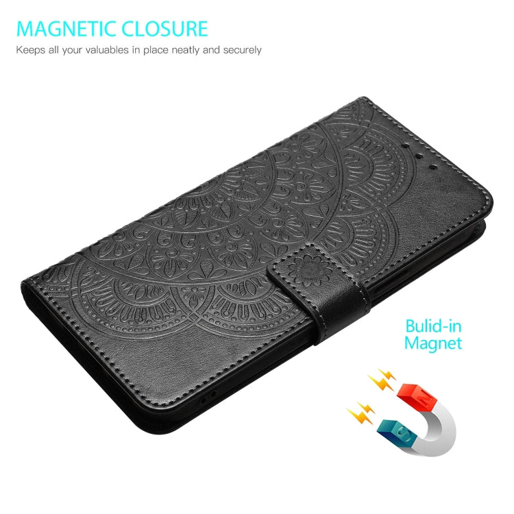 For Google Pixel 9 Pro XL Flower Embossed Leather Phone Case(Black) by buy2fix