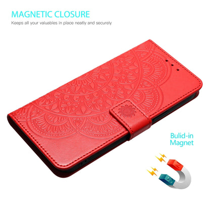 For Motorola Moto G Stylus 5G 2024 Flower Embossed Leather Phone Case(Red) by buy2fix
