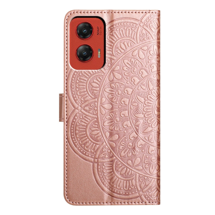 For Motorola Moto G Stylus 5G 2024 Flower Embossed Leather Phone Case(Rose Gold) by buy2fix