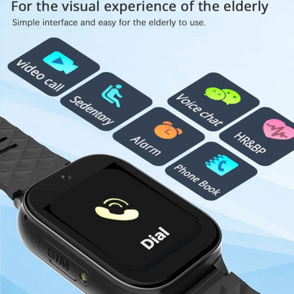 RF-V52-A 1.85 inch Screen GPS Smart Tracker WatchBand Support SOS Call / Health Monitoring For Asia / Europe / Africa / Australia(Black) by buy2fix