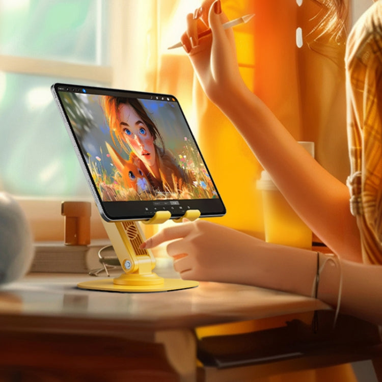 WEKOME WA-S103 Life Series Folding Rotating Desktop Holder(Yellow) - Desktop Holder by WK | Online Shopping UK | buy2fix